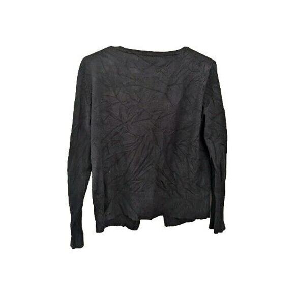Vila Milano Women's Cardigan Sweater Black Size L Button Up Long Sleeve - Picture 2 of 6
